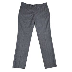 NWOT the Savile Row Brixton Black & Grey Mens Dress Pants Sz 38 x 34